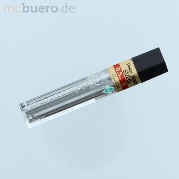 Actual product image Pentel Pencil leads Hi-Polymer Super (12 Piece, Graphite, 0.50 mm)