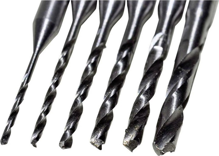 Immagine prodotto RoNa Set di punte elicoidali in metallo HSS 6t (1 mm, 0,8 mm, 1,3 mm, 1,5 mm, 2 mm, 0,6 mm)