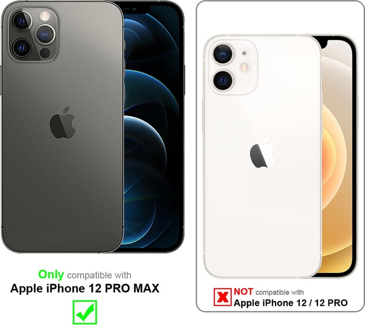 Actual product image Cadorabo Hard Cover Matt Metal Cover (Apple iPhone 12 Pro Max)