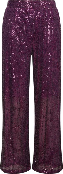 Immagine prodotto Ulla Popken Pantaloni con paillettes, taglio della gamba ampio e cintura elastica (54, 56)