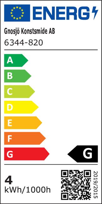 Energy Label Konstsmide Gnosjö Micro LED light chain, frosted, welded, 100 amber diodes, 30V I (3.63 m)
