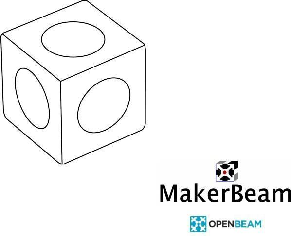 Image du produit MakerBeam Corner Cubes XL 15x15x15mm (12 pièces) (Projets Makerbeam)