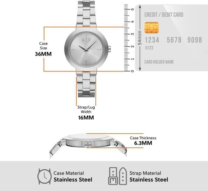 Productafbeelding Armani Exchange Jackie (Analoog horloge, 36 mm)
