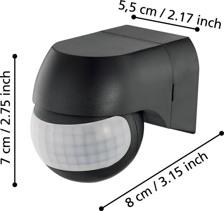 Immagine prodotto EGLO Sensor Detect ME 1 180° nero (14 m)