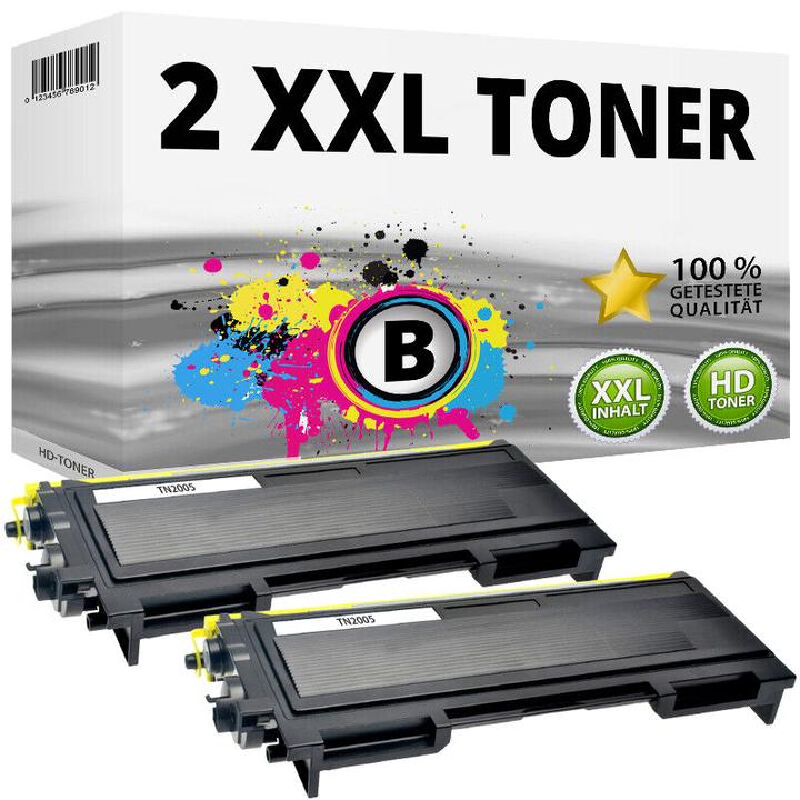 Produktbild Druckfuxx 2x XXL TONER KARTUSCHE TN-2005 kompatibel Brother HL 2035 HL 2035R HL2037