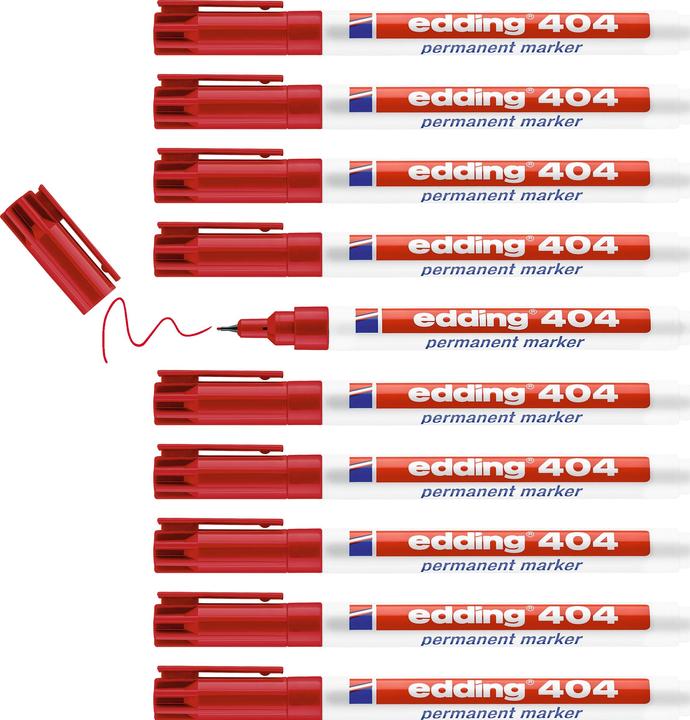 Image du produit Edding Marqueur permanent 404 (Rouge, 0.80 mm, 1 x)