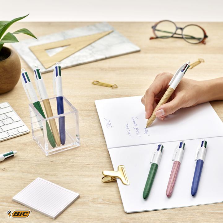 Immagine prodotto Bic Penna a sfera retrattile 4 colori stile legno (Natura/bianco, 1 x)