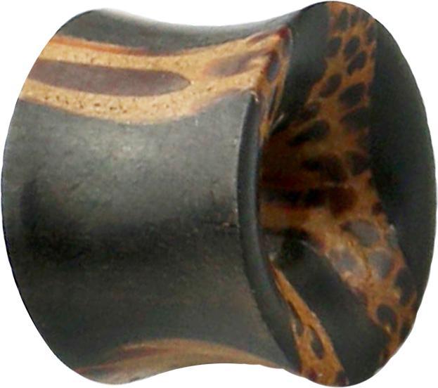 Immagine prodotto Star Piercing Tunnel svasato in legno di cocco e legno di Areng a strisce (senza ottone, Organico)
