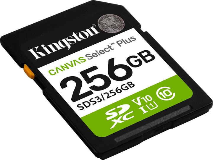 Produktbild Kingston Canvas Select Plus (256 GB, SD, SDXC, U1, UHS-I)