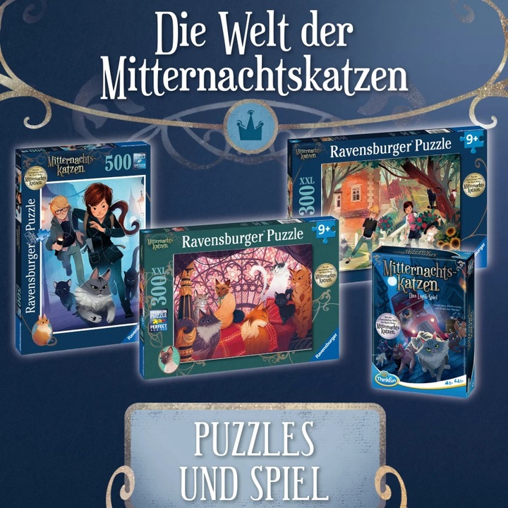 Actual product image Ravensburger Mitternachtskatzen: Das grosse Rätselbuch Vielfältige Rätsel und Knobeleien für (German, Elena Bruns, 2023)