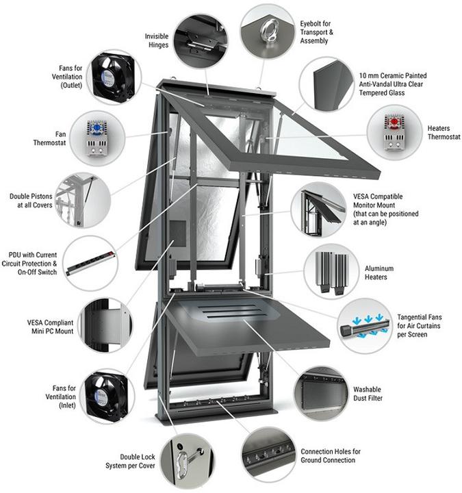 Image du produit DSS Stèle d'extérieur Portrait, écran 65