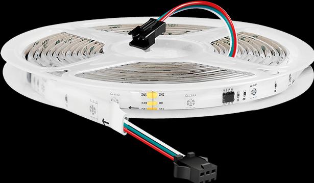 Image du produit LogiLink Bande LED RVB intelligente Wi-Fi, autocollante, compatible Tuya, 5 m (RGBW, 500 cm, Intérieur)