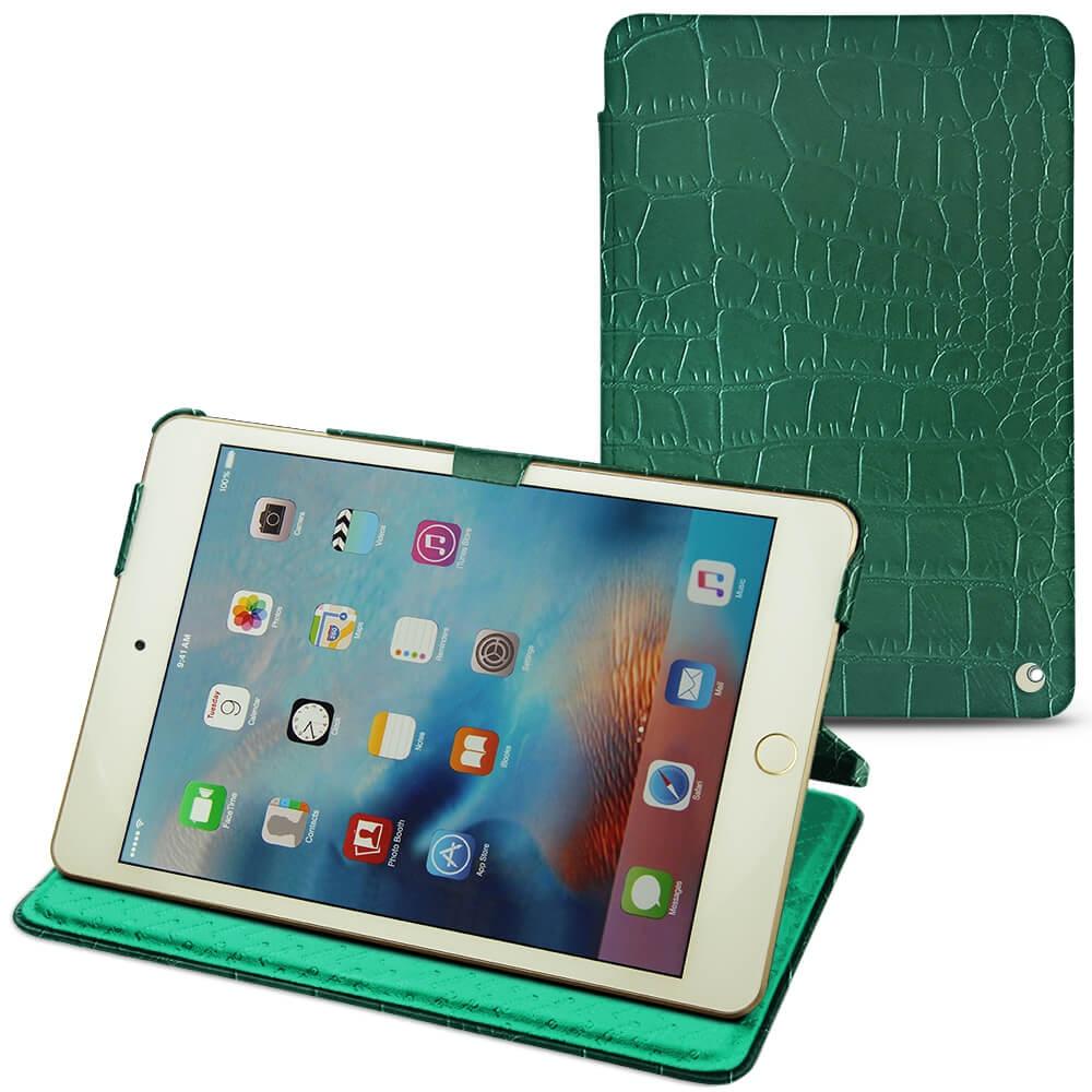 Noreve Lederschutzhülle horizontal (IPad Mini 4), Tablet Hülle, Grün