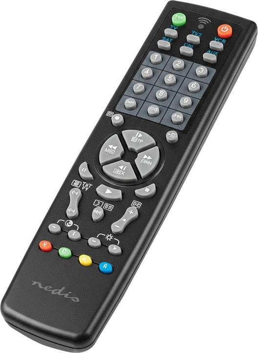 Produktbild Nedis Universal-Fernbedienung Vorprogrammiert 10 Geräte Speichertasten/TV Guide-Taste Infrarot Schwa (Universal Fernbedienung, Infrarot)