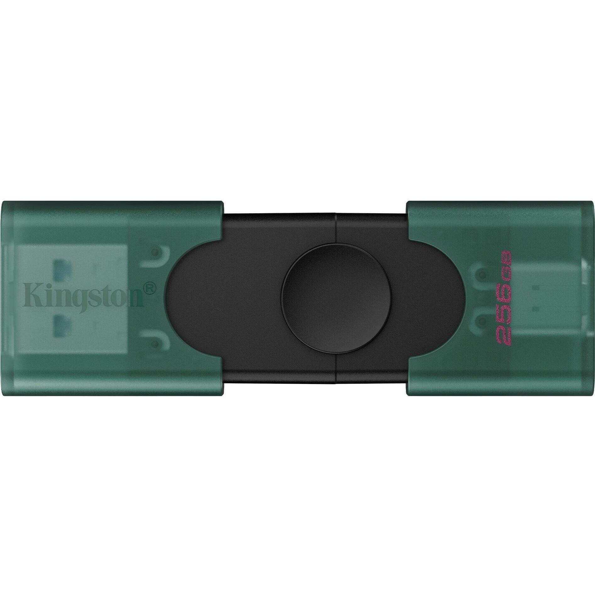 Kingston Verde/Nero 128Gb Usb-A + Usb-C 3.2 Gen 1 Datatraveler Duog2 (256 Gb, Usb-A, Usb-C), Chiavetta Usb,