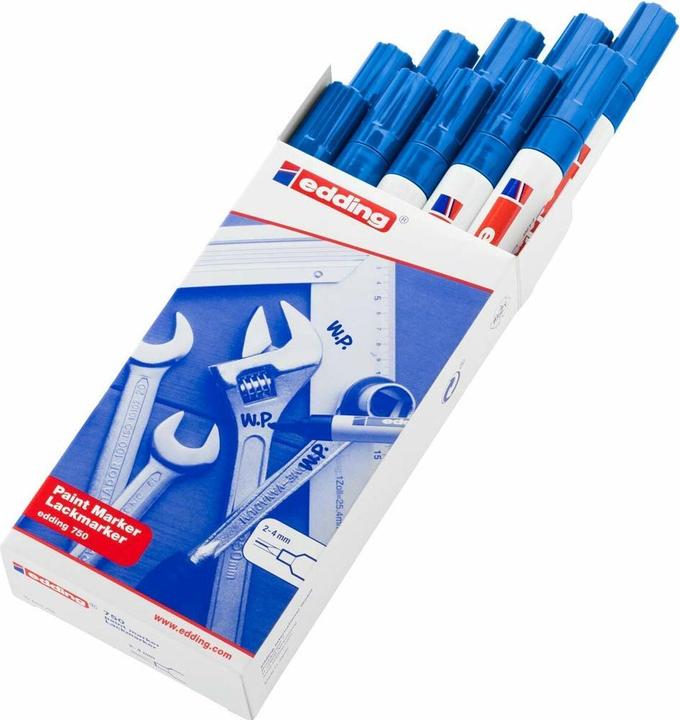 Produktbild Edding Lackmarker 750, 2-4 mm, versch. Farben, versch. VE (Blau, 4 mm, 10 x)