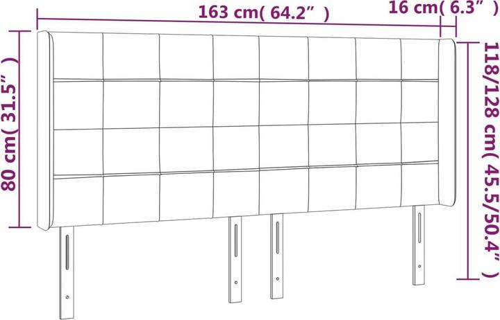 Immagine prodotto vidaXL Benson (163 x 16 x 128 cm)