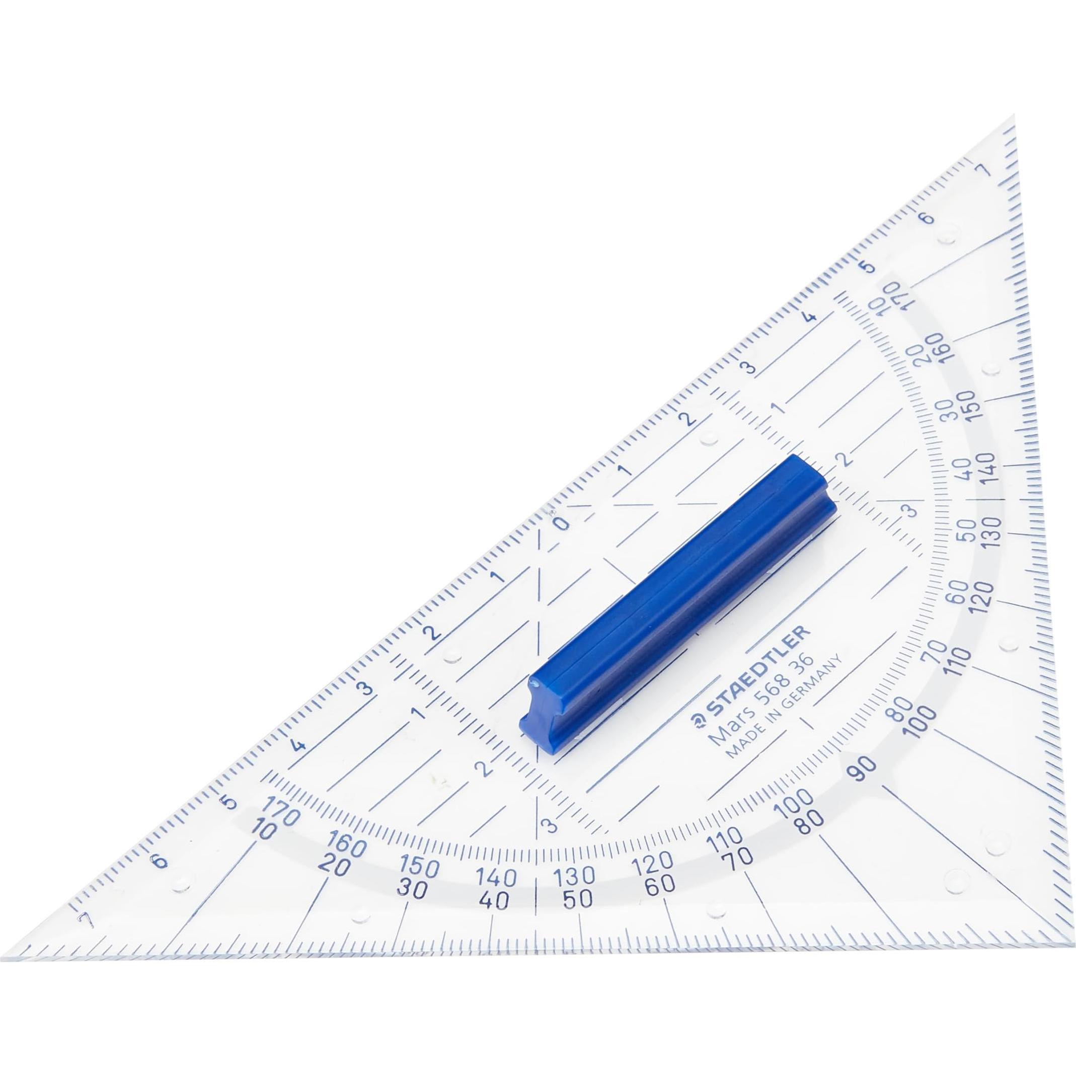 Thumbnail - Staedtler, Lineal, Geodreieck 16cm P.styrol m.Griff tr (160 mm)