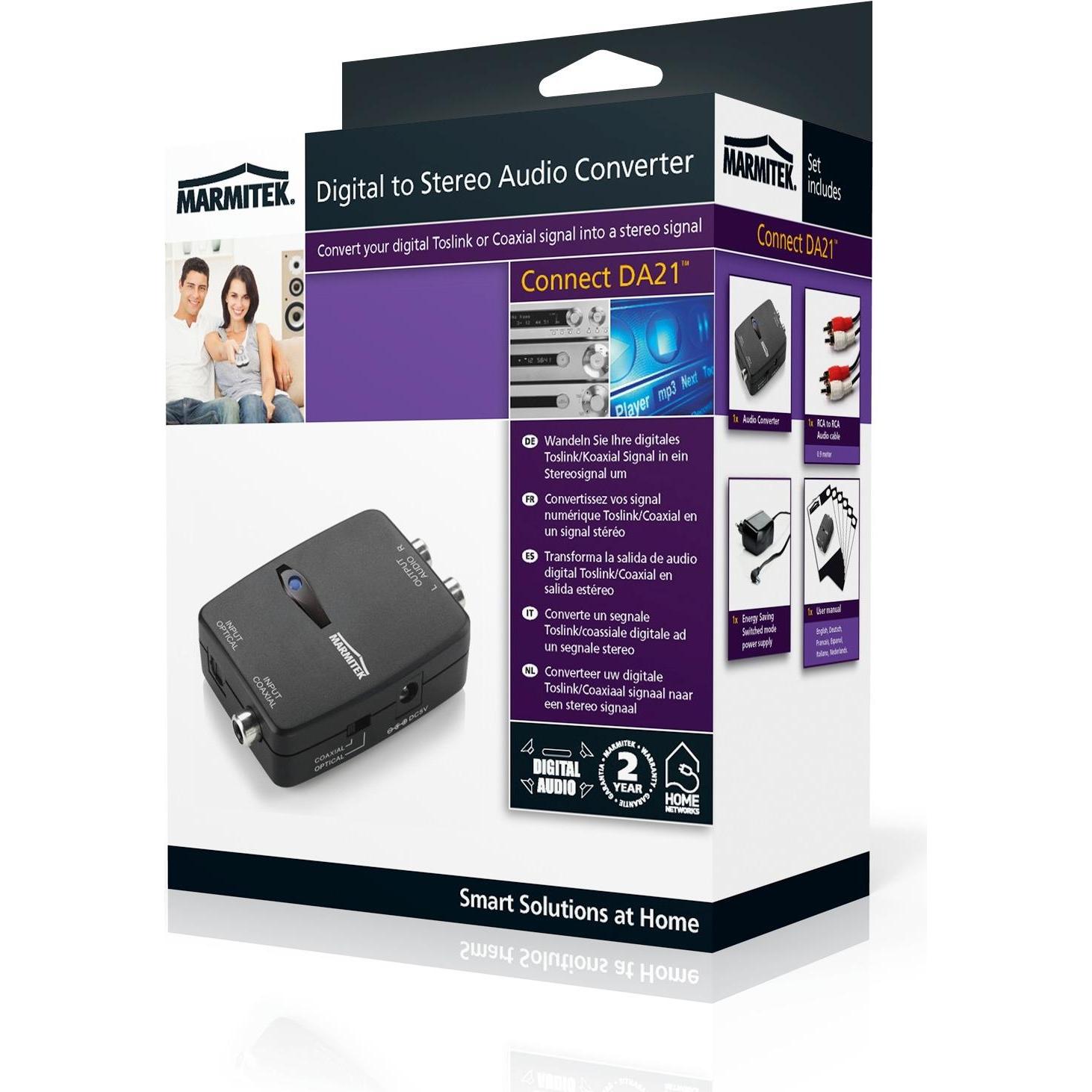 Thumbnail - Marmitek Connect DA21 (Digital -> Analog), Audio Adapter, Schwarz