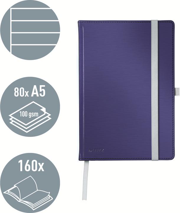 Image du produit Leitz Notizbuch Style (A5, À rayures, Couverture rigide)