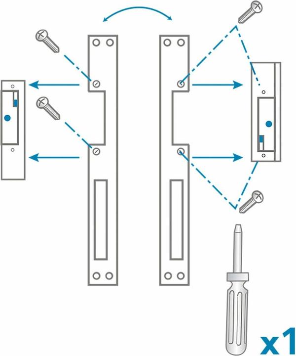 Actual product image Extel Electrical Gâche électrique à encastrer WECA90301 (Glass door, Indoor)
