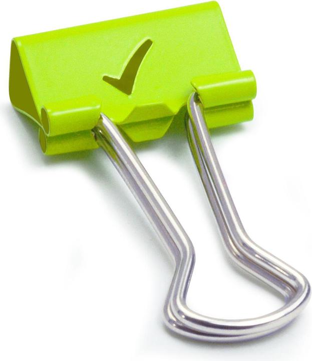 Actual product image Rapesco 1421 19mm Hook Foldback Fastening Clips (green) - 80 clips (80 x)