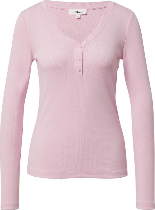 Produktbild s.Oliver T-Shirt Geripptes Jerseyshirt mit Henleyausschnitt (46)