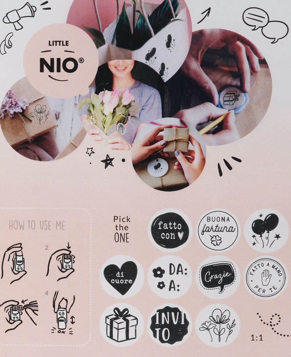Actual product image Colop Stamp Little NIO Set timbri italiani, 10 pieces