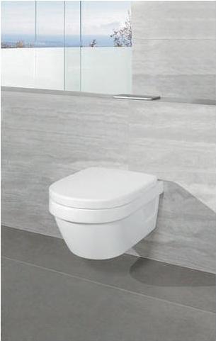Image du produit Villeroy & Boch V&B Combi-Pack ARCHITECTURA m WWC ti. DF bord de chasse et siège WC blanc C+