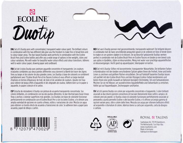 Image du produit Talens ECOLINE DUOTIP - Set de crayons de couleur (6x)