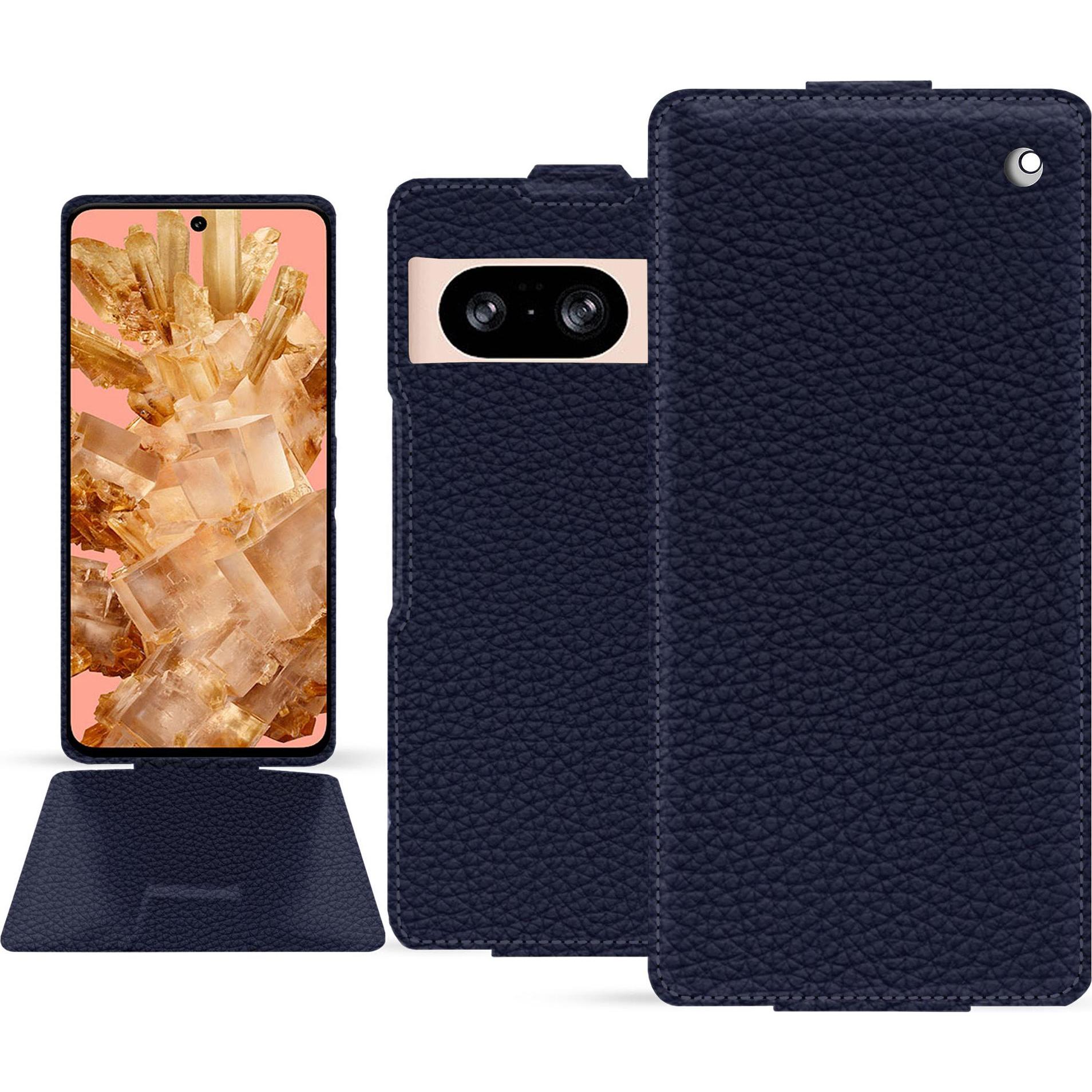 Noreve Lederschutzhülle vertikal (Google Pixel 8), Smartphone Hülle, Violett