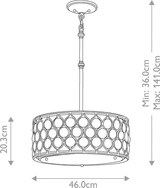 Immagine prodotto Elstead Lighting Lampada a sospensione Lucia E27 tripla 20cm argento brunito (E27)