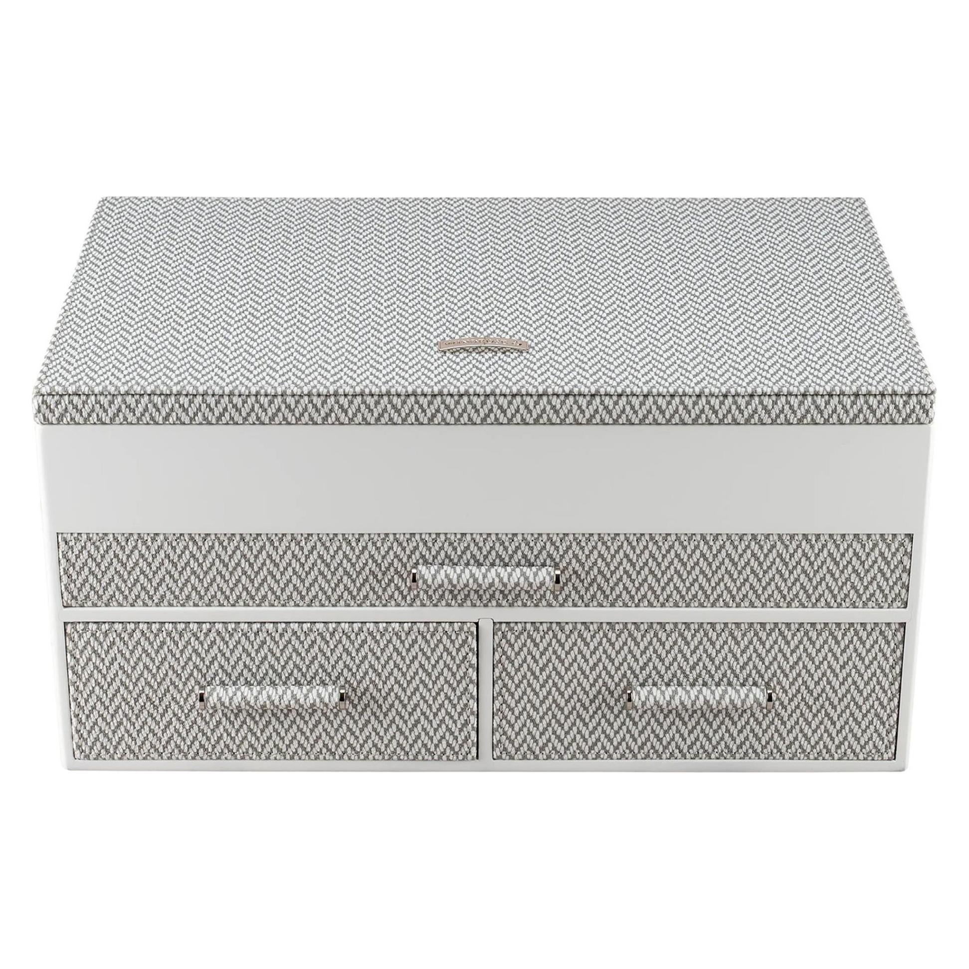Windrose, Uhrenbox + Schmuckaufbewahrung, Calma Schmuckkasten 31 Cm, Weiss