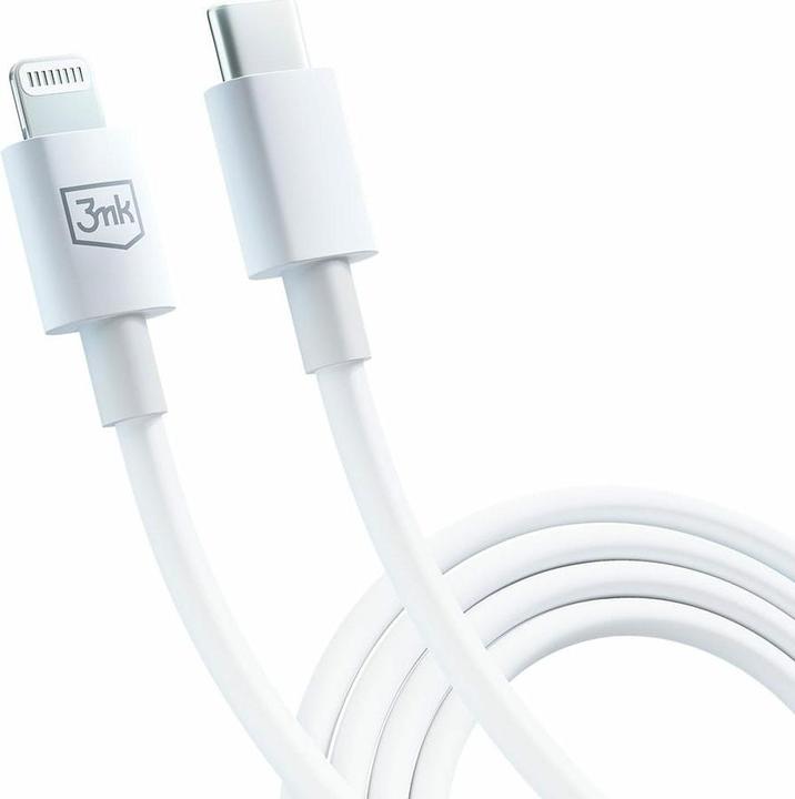Produktbild 3MK Hyper Cable USB-C - Lightning 20W 1.2m Biały/White Kabel (1.20 m, USB 3.2 Gen 1, 20 W)