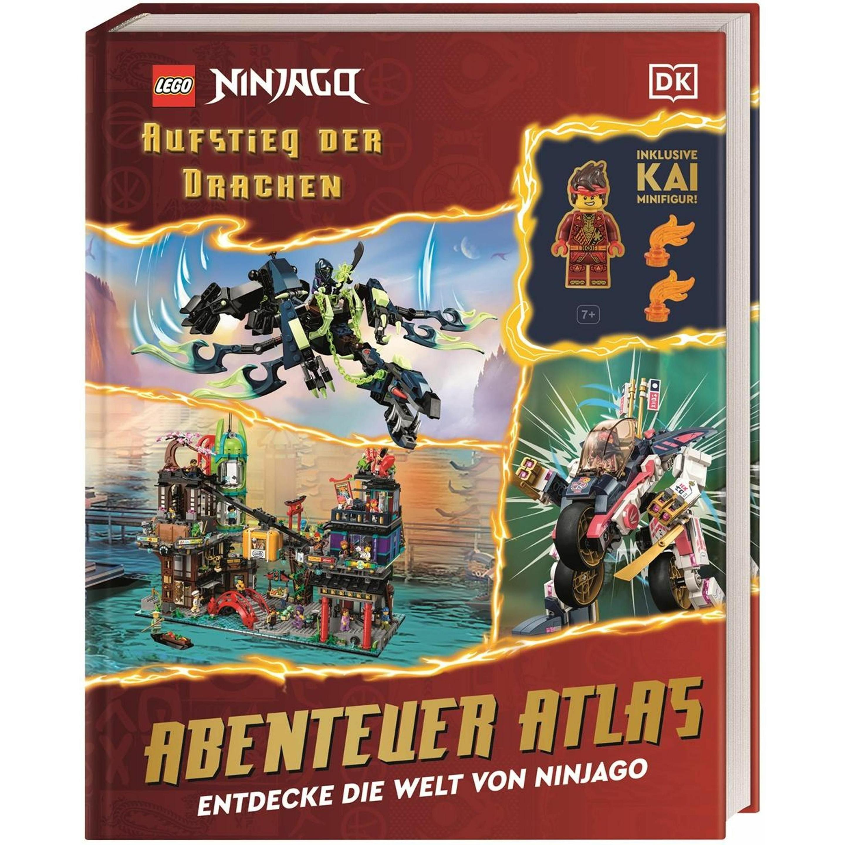 LEGO NINJAGO Aufstieg der Drachen Abenteuer Atlas, Libro per bambini di Simon Hugo, Jan Dinter