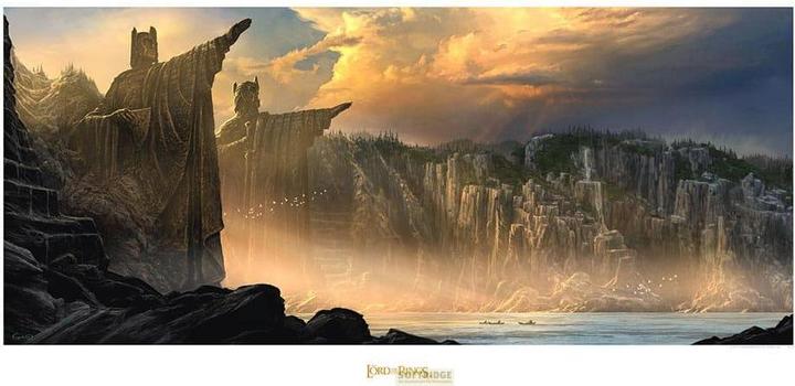 Produktbild Weta Workshop Herr der Ringe Kunstdruck The Argonath - Pillars of the Kings 59 x 30 cm (30 x 59 cm)