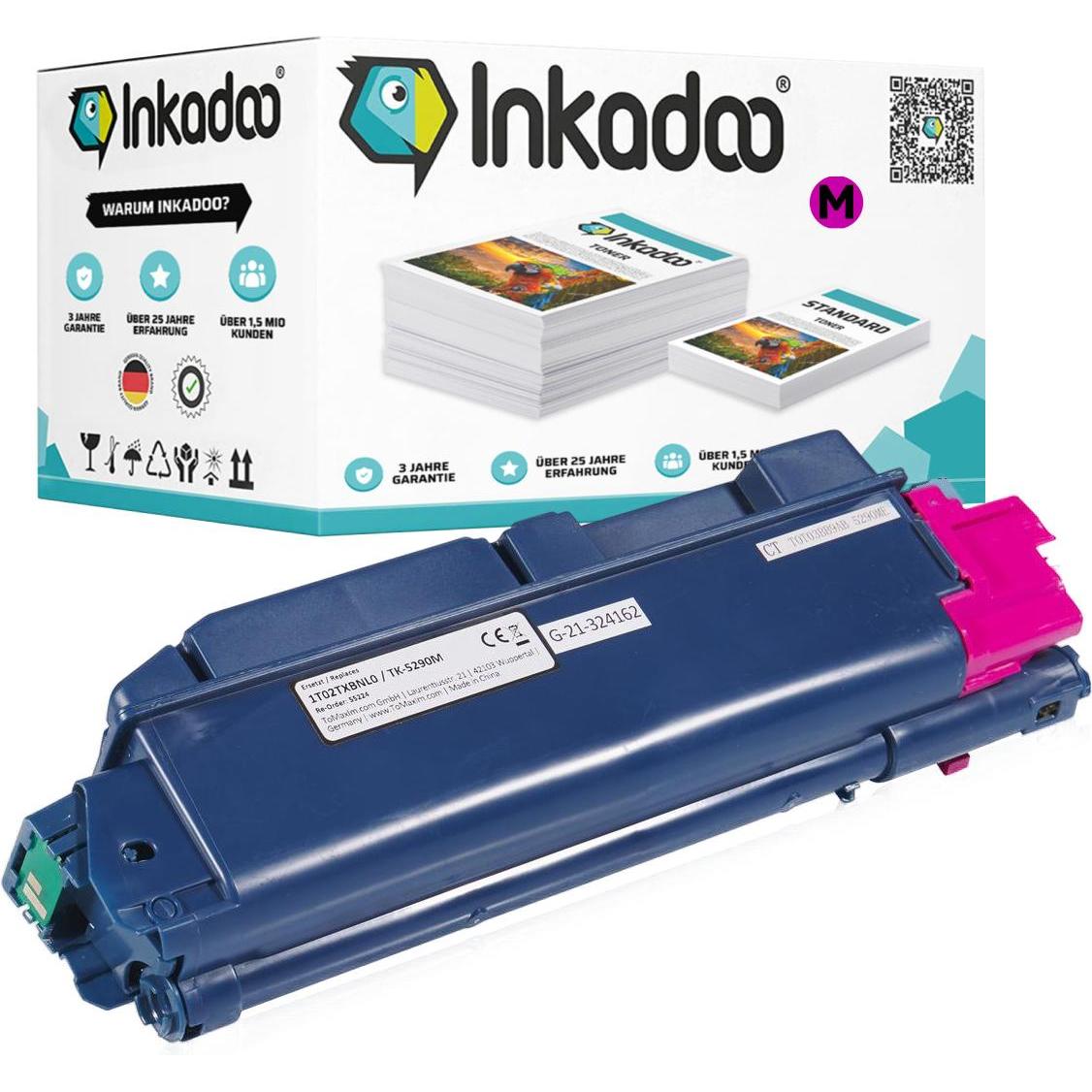 Inkadoo, Toner, Toner kompatibel zu Kyocera 1T02TXBNL0 / TK-5290M Toner, magenta Magenta (M)