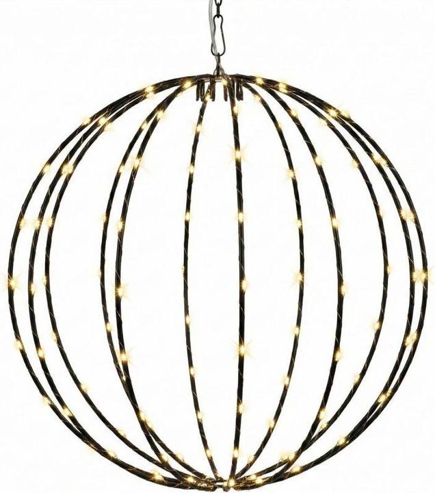 Actual product image Saska Garden Lampa Solarna Wisząca Kula 30cm 120 LED Ciepły Biały (IP44)