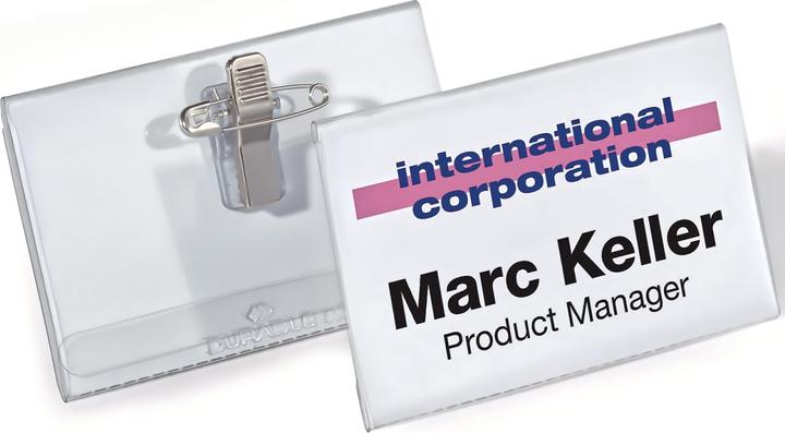 Durable Targhetta con clip 75 x 40 mm