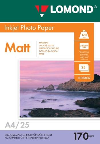 Produktbild Lomond Photo Inkjet Paper Matte 170 g/m2 A4, 25 sheets, double sided (170 g/m², A4, 25 Stk.)
