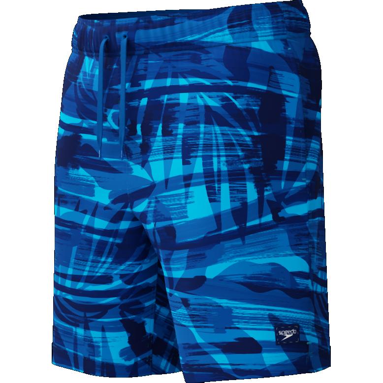 Speedo, Uomini, Costume da uomo, Print Redondo Edge Volley 18", Blu, (L)