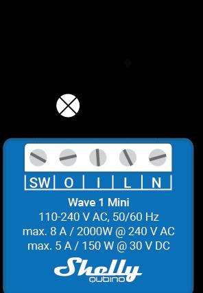 Produktbild Shelly Qubino Wave 1 Mini (Schaltaktor)