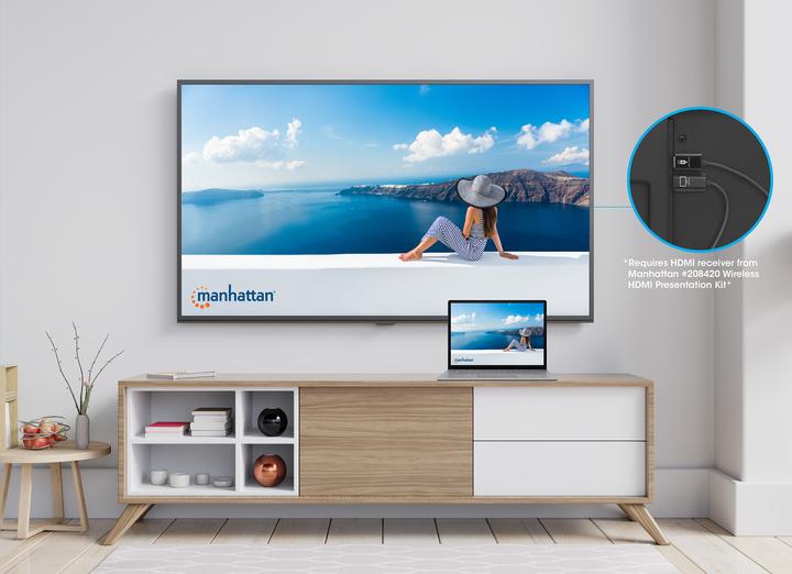 Actual product image Manhattan 1080p Wireless HDMI-Displayadapter mit HDMI-Sendemodul (30 m, HDMI 1.3c)