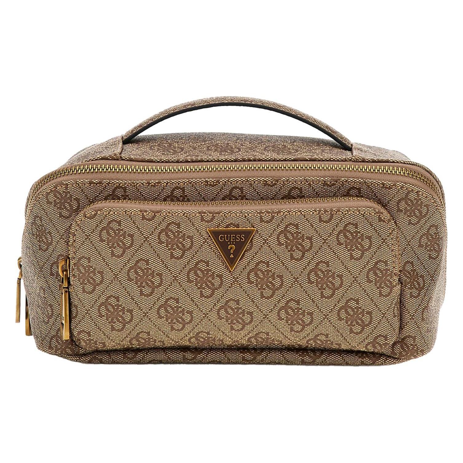 Guess, Necessaire, Milano Beauty Case With Handle, Beige