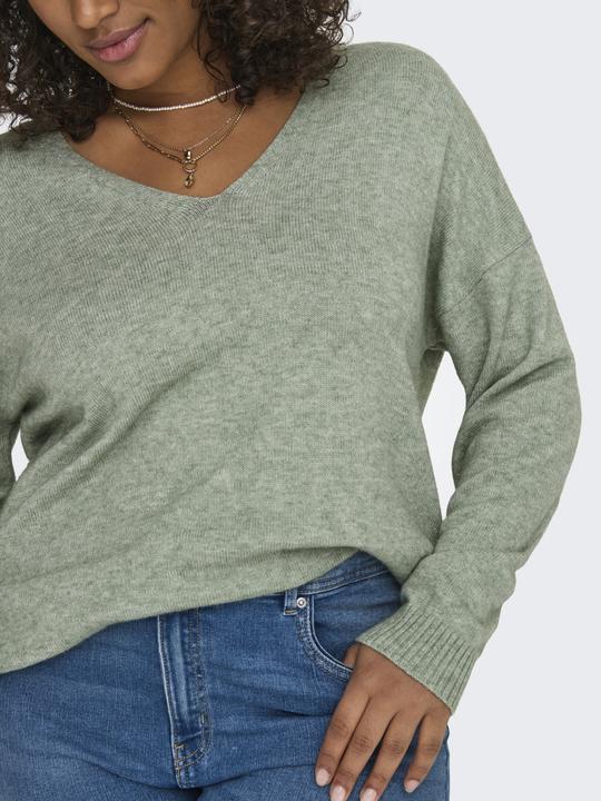 Produktbild Only Curvy V-Ausschnitt Strickpullover Strickpullover (M)