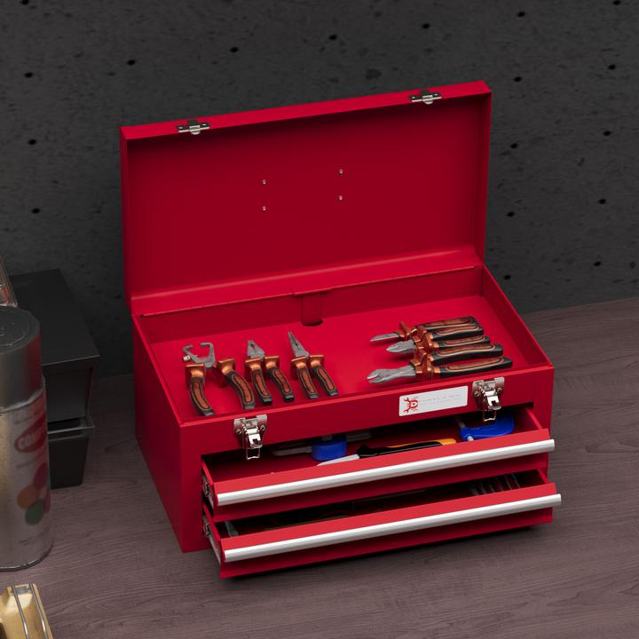 Actual product image Durhand Werkzeugkiste Stahl Rot