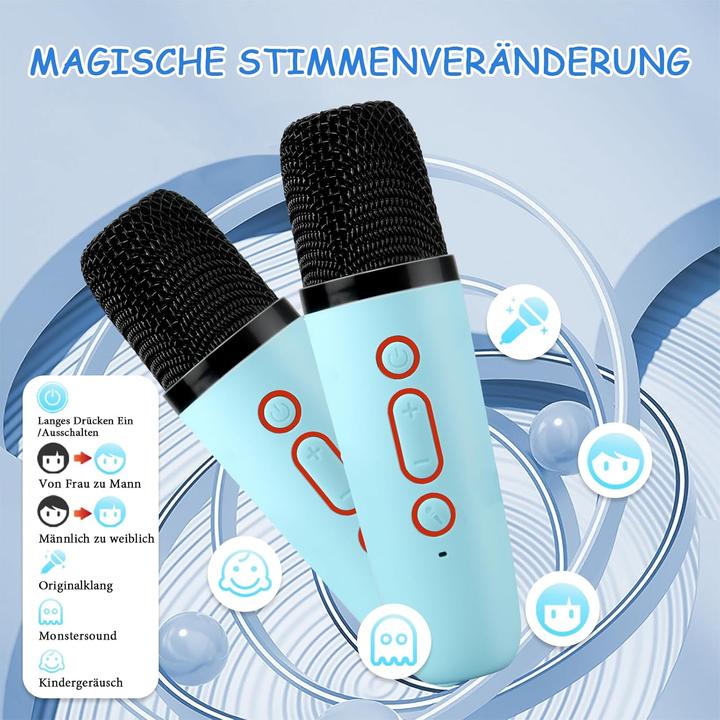 Produktbild Lamjad Kinder Karaokemaschine mit zwei drahtlosen Mikrofonen