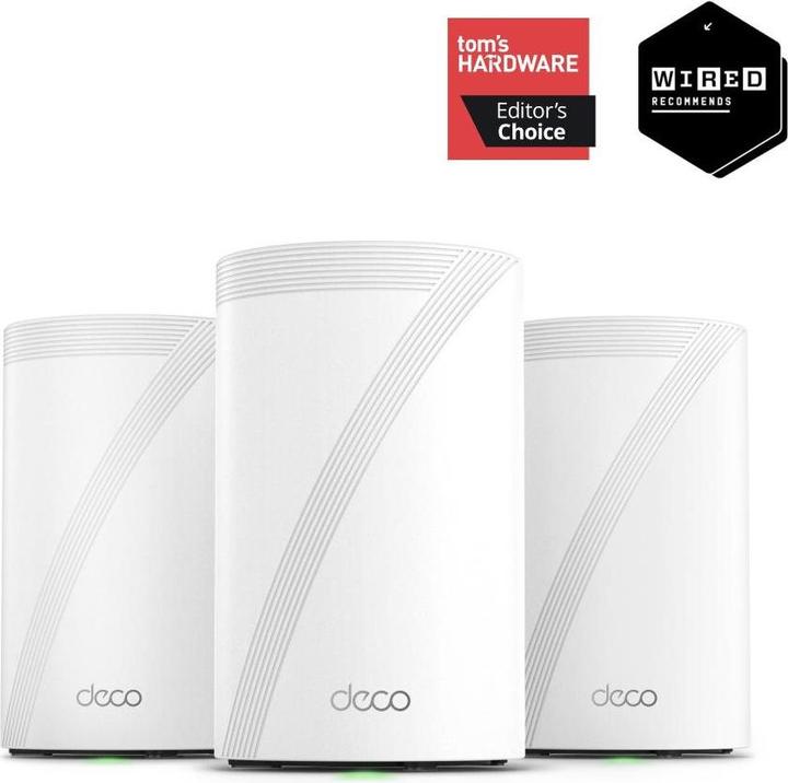 Produktbild TP-Link Deco BE68 Tri-Band Mesh WiFi 7 System, 14 Gbit/s, 3er-Set