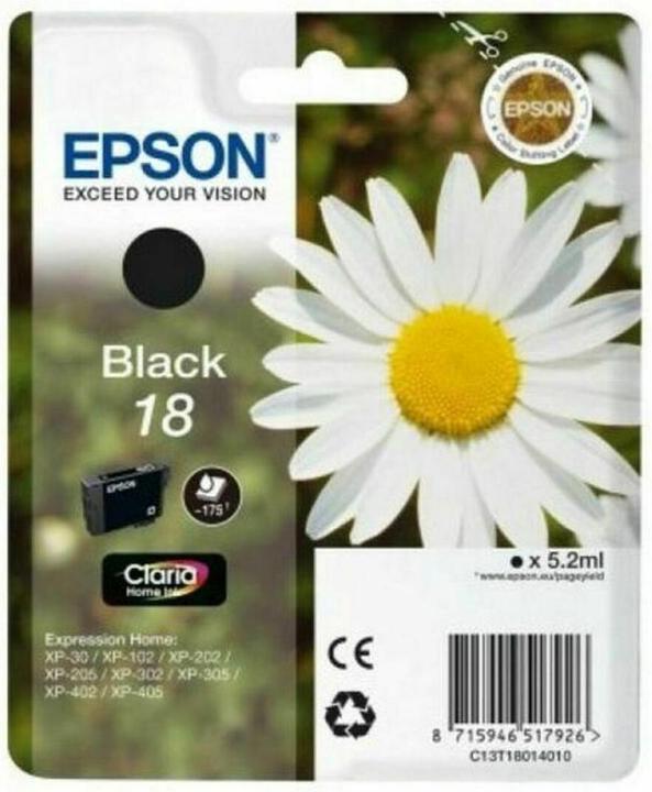 Actual product image Epson Claria Home Ink Black 18 (FC)