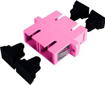 Produktbild Tecline LWL Kupplung SC/SC, Duplex, Multimode OM4, Kunststoff-Gehäuse mit Keramik-Ferrule, erikaviolett Befe